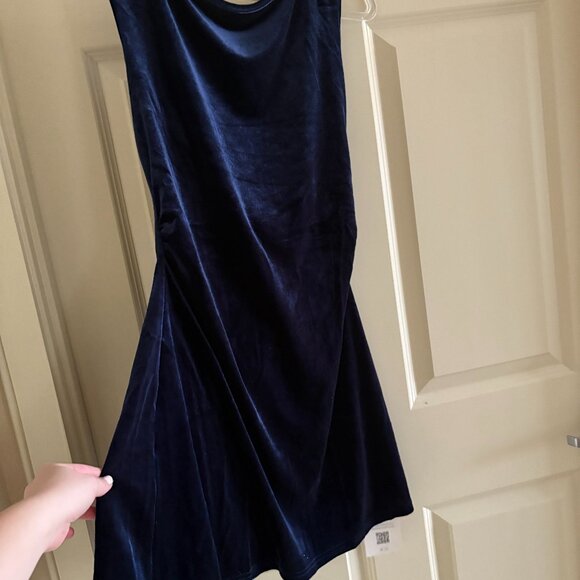 Blue Velvet Backless Mini Dress (NWT!) - Picture 2 of 8